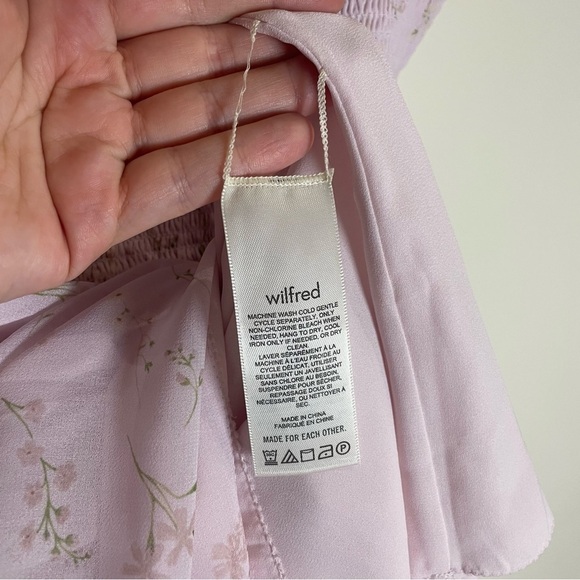 Wilfred Tempest Sleeveless Mini Dress Mochi Pnk/ Light Birch Size Small - Picture 10 of 11